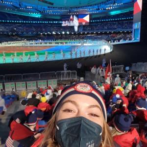 Anna Hoffmann at Winter Olympics 2022 Opening Ceremonies